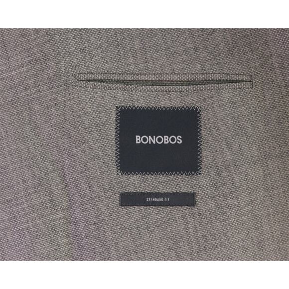 Bonobos Standard Fit Gray Knit Woven Patch Pocket 2-Btn Wool Blazer 52S New! - Picture 8 of 11
